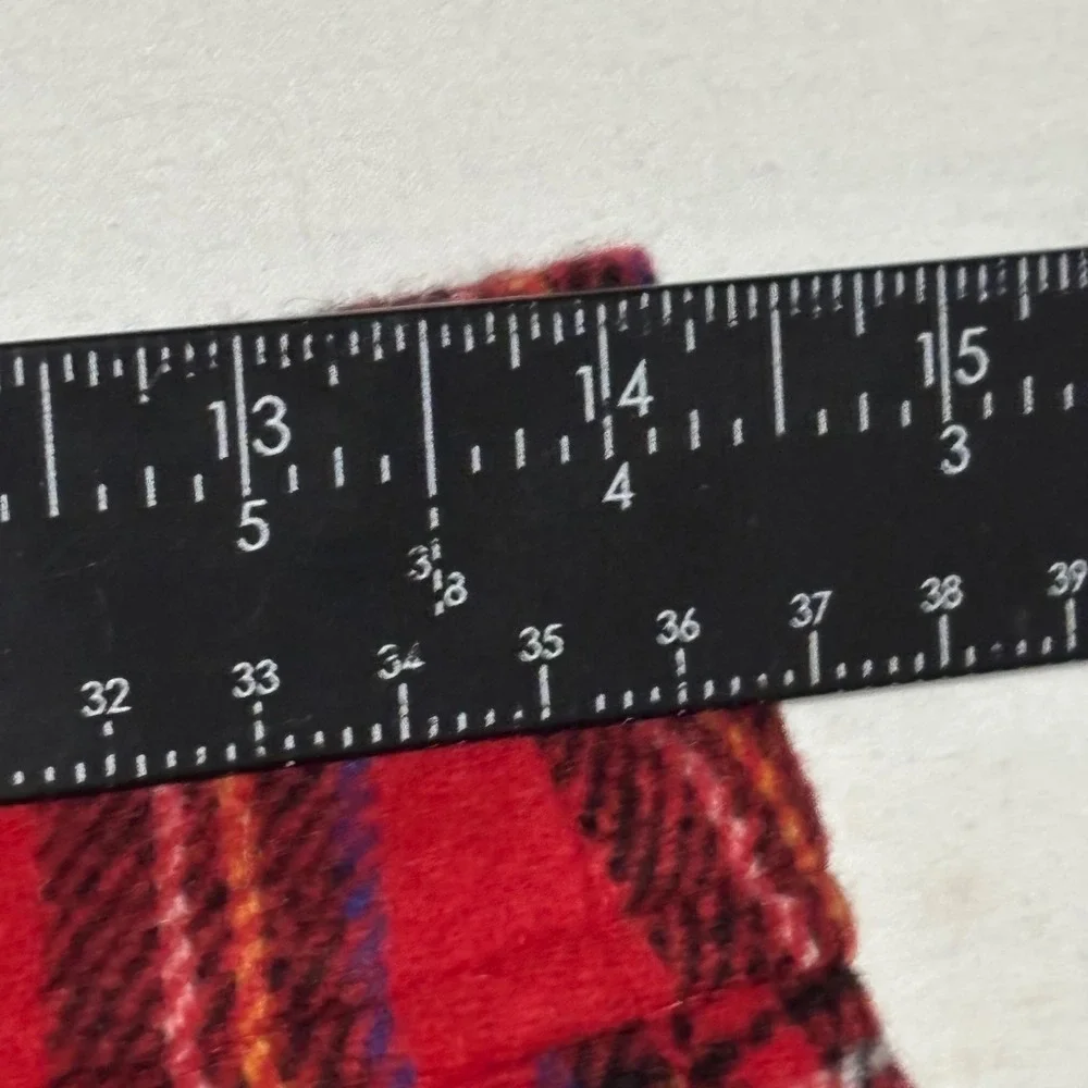NEW J.Crew Plaid Mini Skirt Womens 2 Red Tartan Wool Blend Preppy Academic